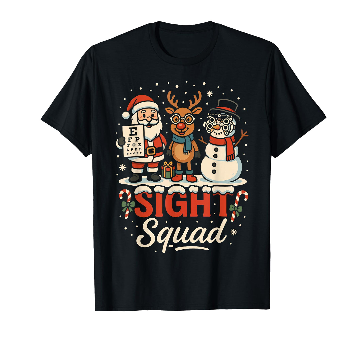 Optometry Christmas Ophthalmologist Funny Optician Christmas T-Shirt