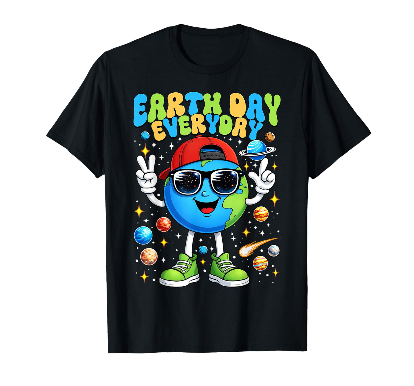 Happy Earth Day 2026 Save The Planet Earth Day Everyday Kids T-Shirt
