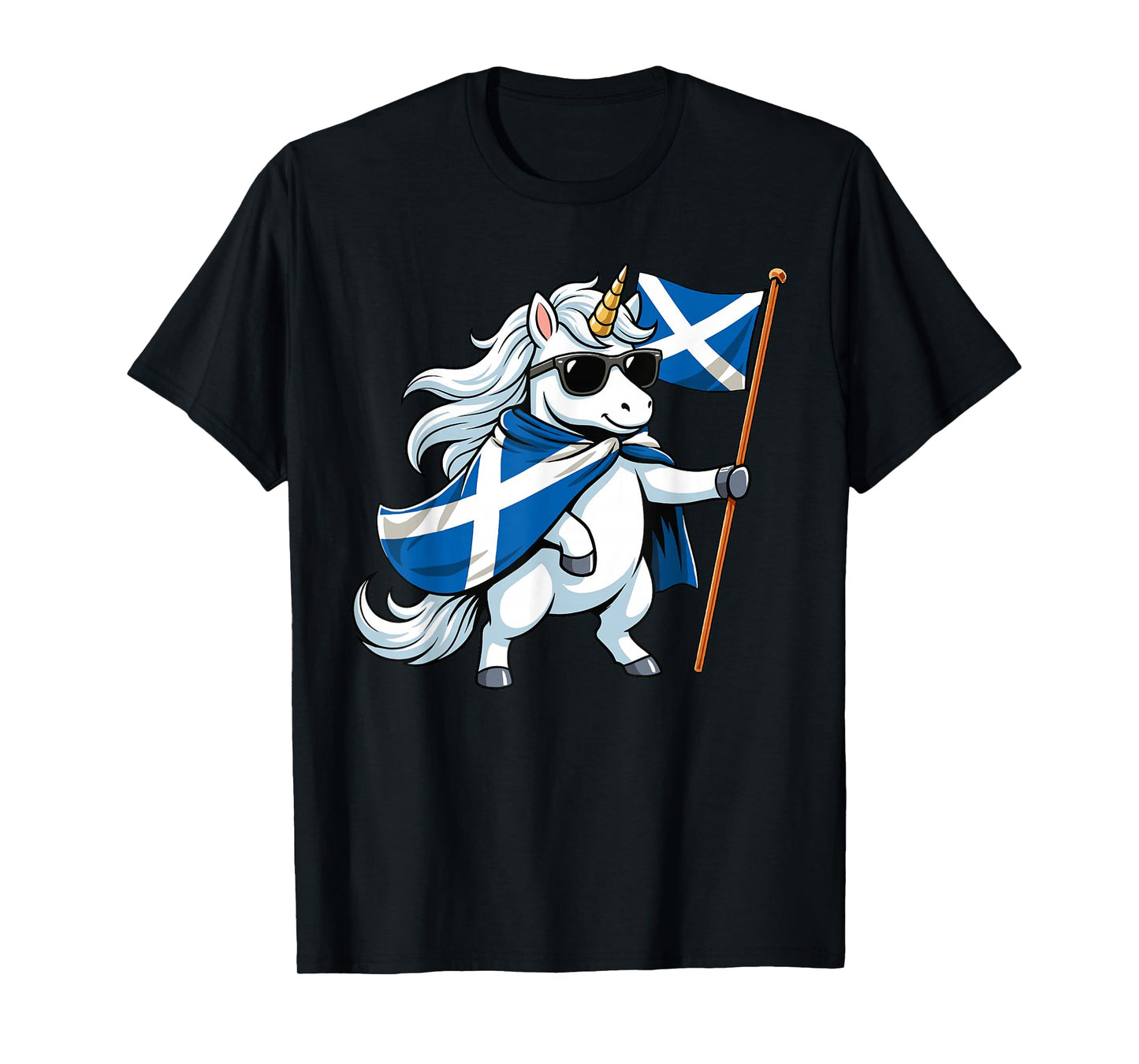 Scotland Flag Unicorn Men Women Kids Funny Scottish T-Shirt