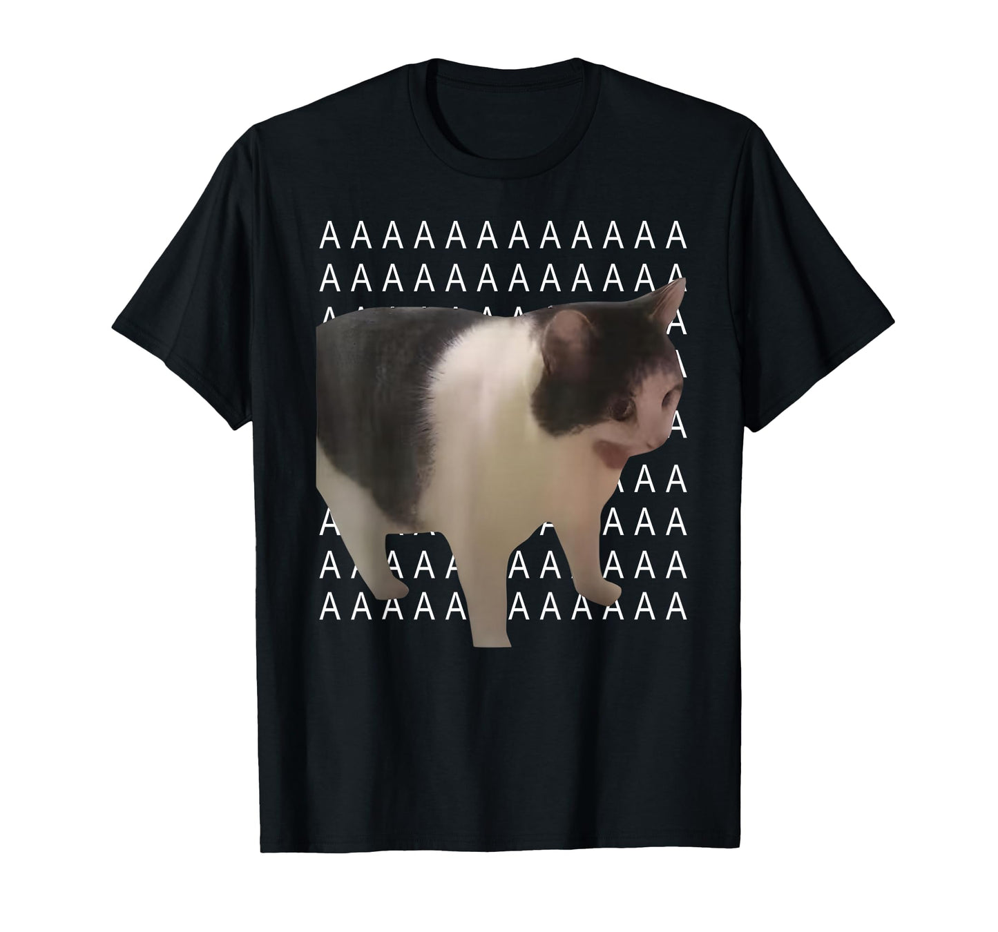 Funny Cat Shout Aaaaaaaaa Funny Cursed Internet Trendy Meme T-Shirt
