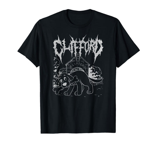 Clifford The Big Red Dog Heavy Metal Illustration Kids Book T-Shirt