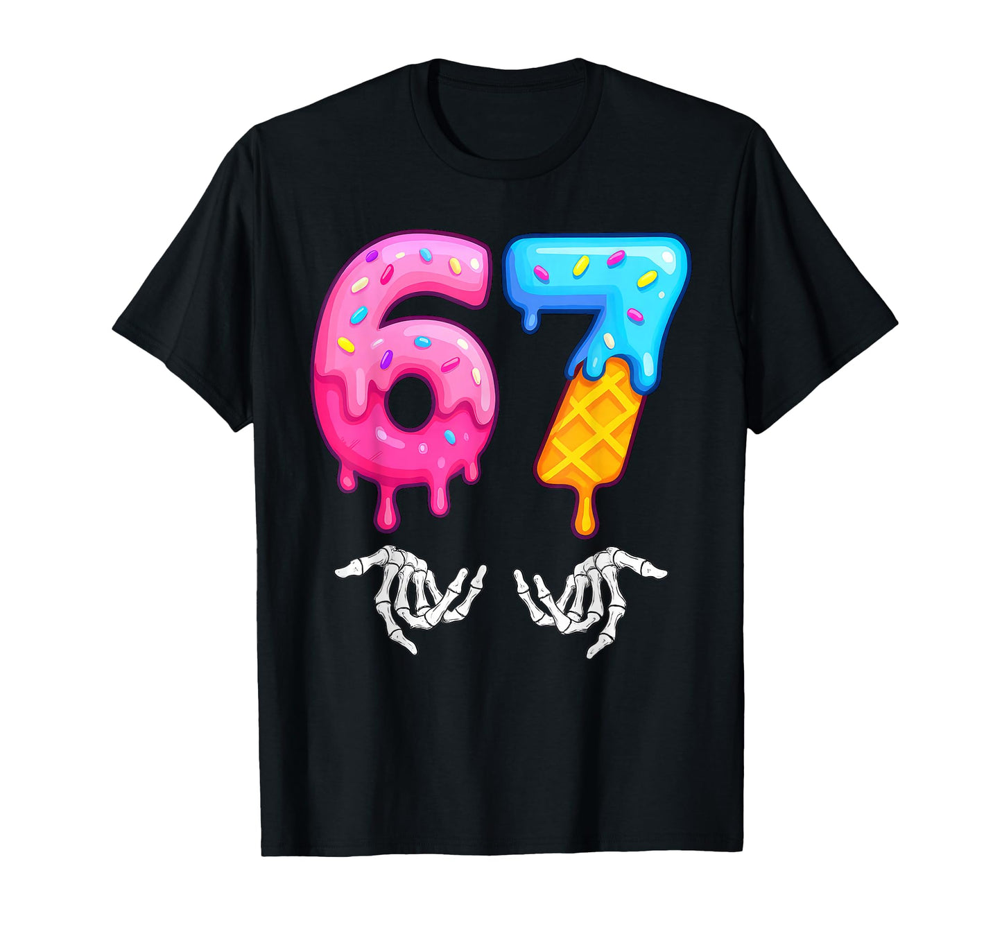 Number 67 Matching Six Seven 6 7 Meme 6-7 Halloween Costume T-Shirt