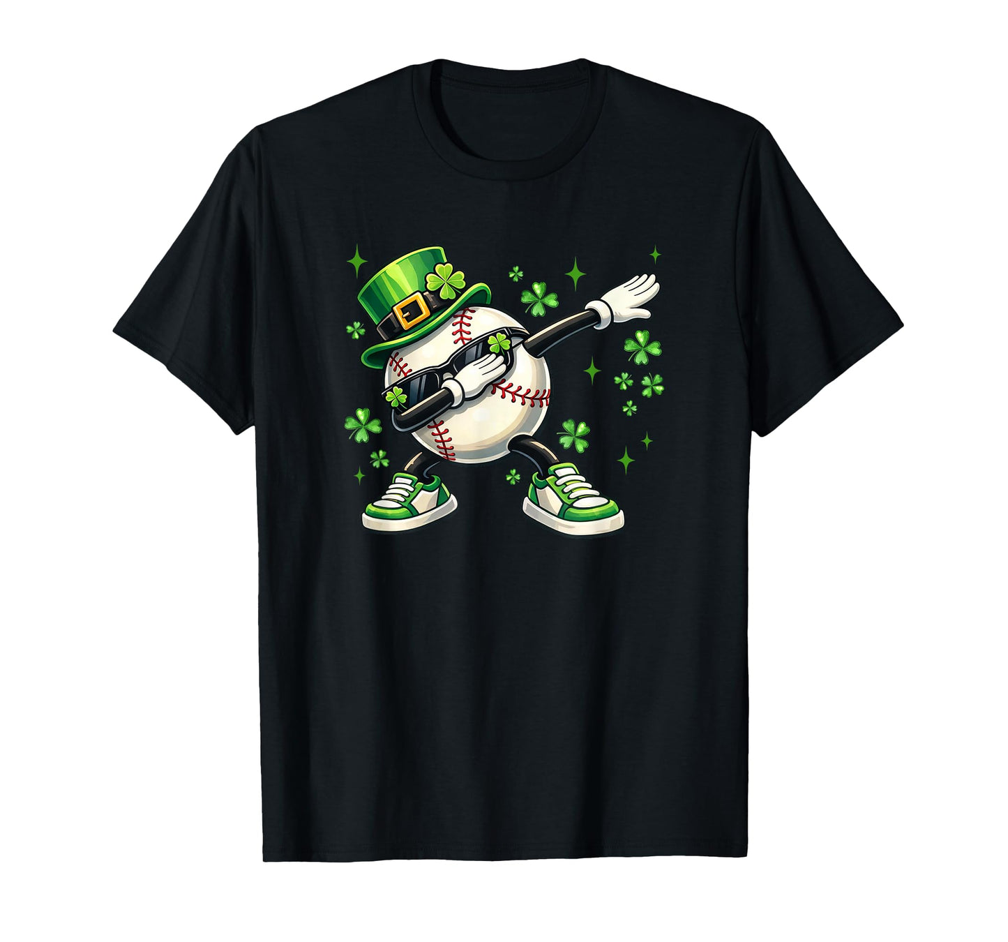 Dabbing Shamrock Baseball St Patrick's Day Kids Boy T-Shirt