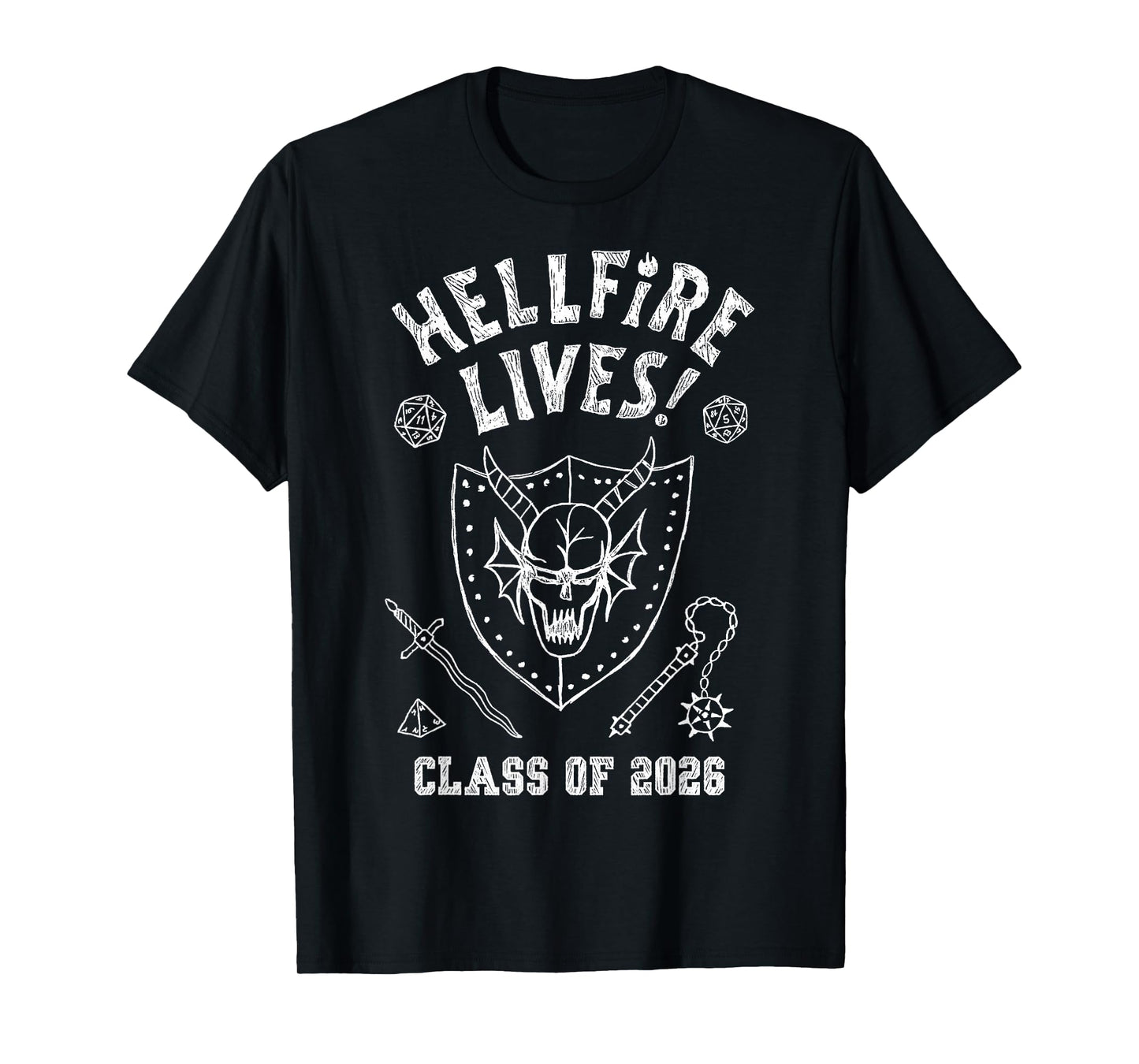 Stranger Things Hellfire Lives! Class of 2026 Graduation T-Shirt