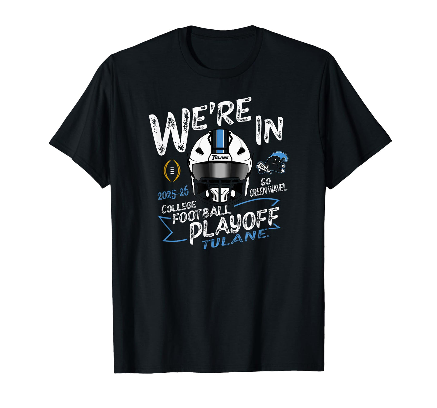 Tulane Green Wave CFP College Football Playoff 2025-26 T-Shirt