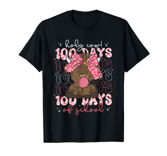 Holy Cow 100 Days of School 100th Day Smarter Teacher Kids T-Shirt