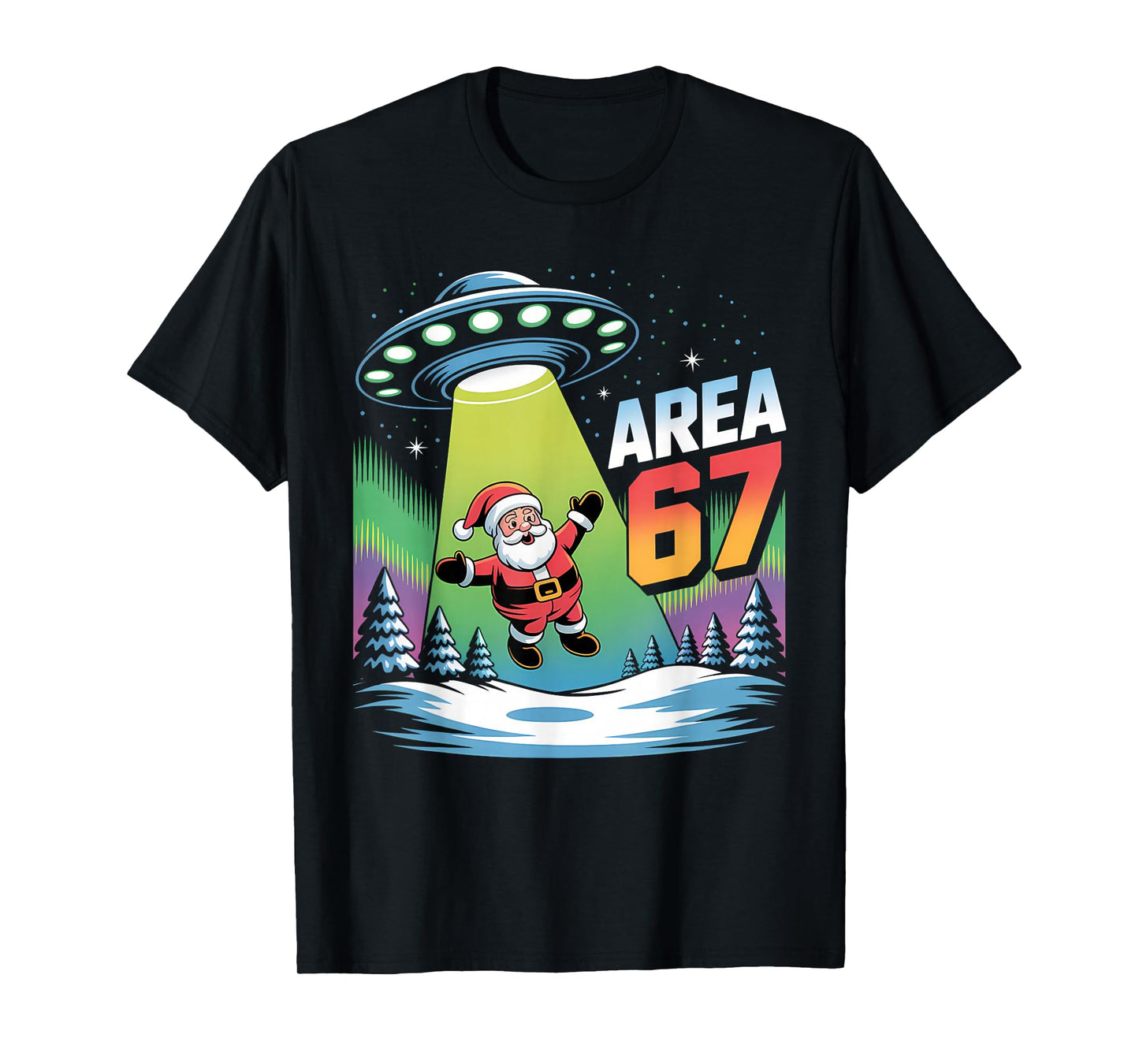 Alien Santa Christmas Meme Area 67 T-Shirt