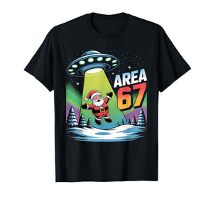 Alien Santa Christmas Meme Area 67 T-Shirt
