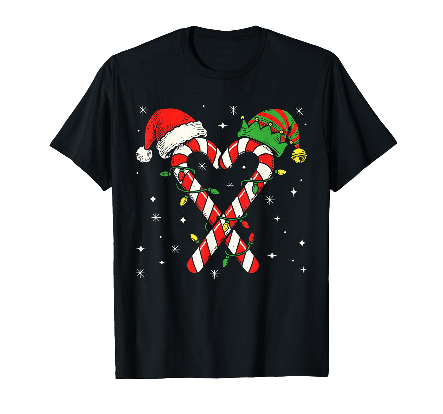 Family Christmas Pajama Candy Cane Christmas Kids Women Men T-Shirt