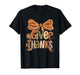 Give Thanks Floral Preppy Fall Thanksgiving Bow Coquette T-Shirt