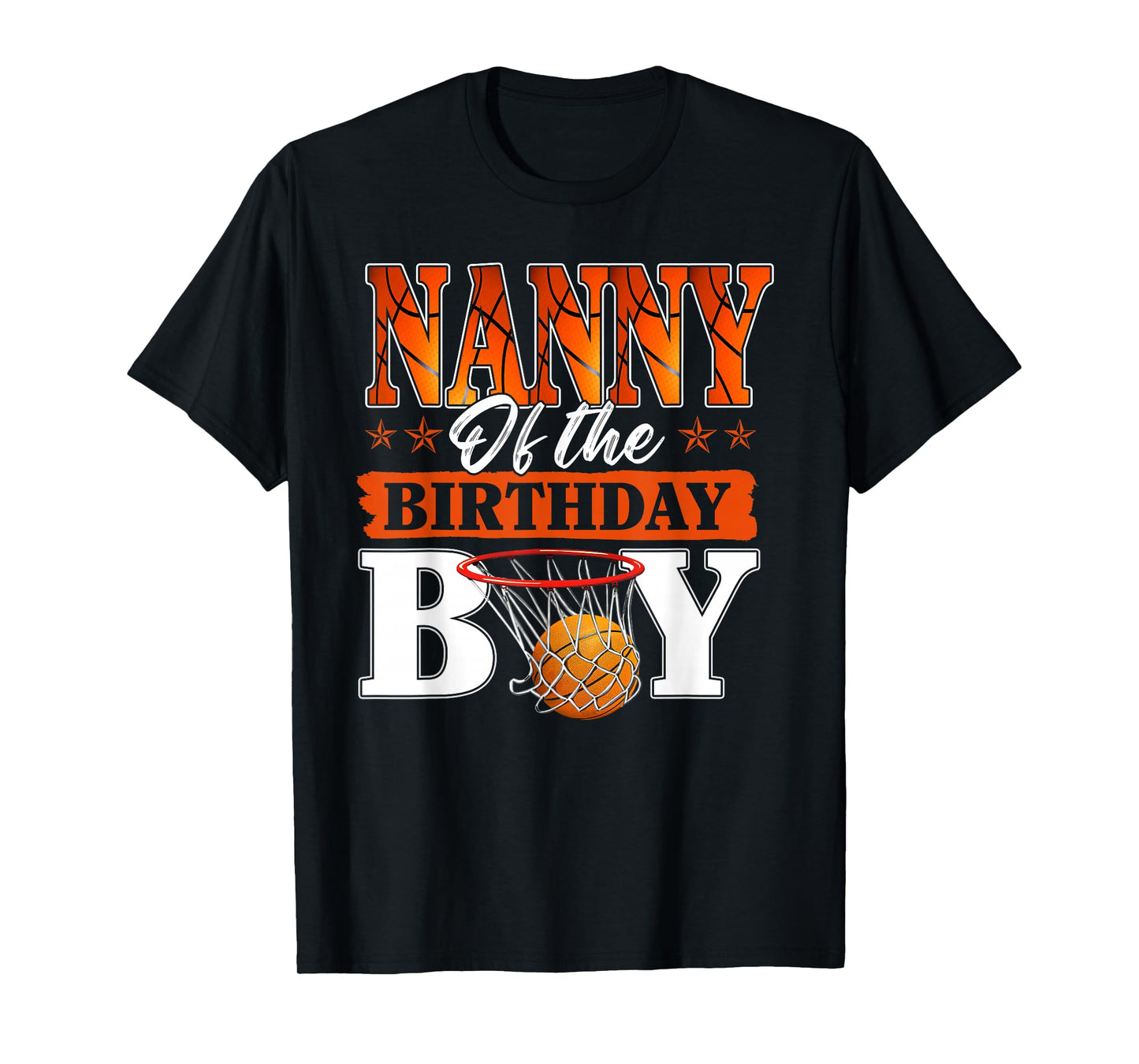 Basketball Nanny of The Birthday Boy Family Matching T-Shirt