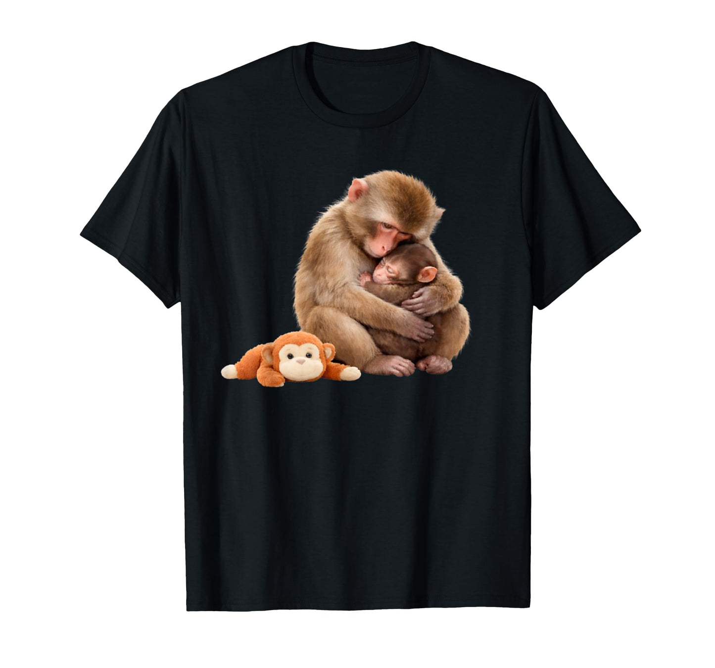 Punch The Monkey Cuddling Stuffed Animal Meme Viral Internet T-Shirt