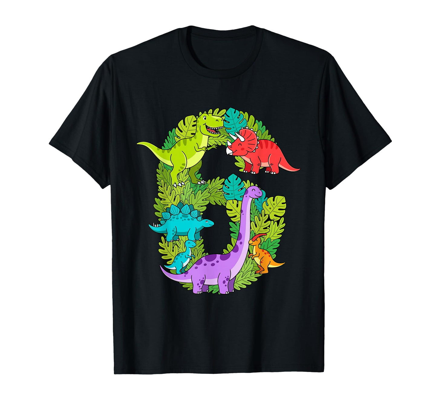 6th Birthday Six Years Old Dinosaur Theme Party Aesthetic T-Shirt