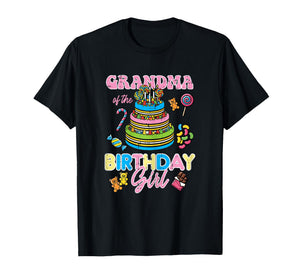 Grandma of Birthday Girl Cake Bday Party Family Match Women T-Shirt