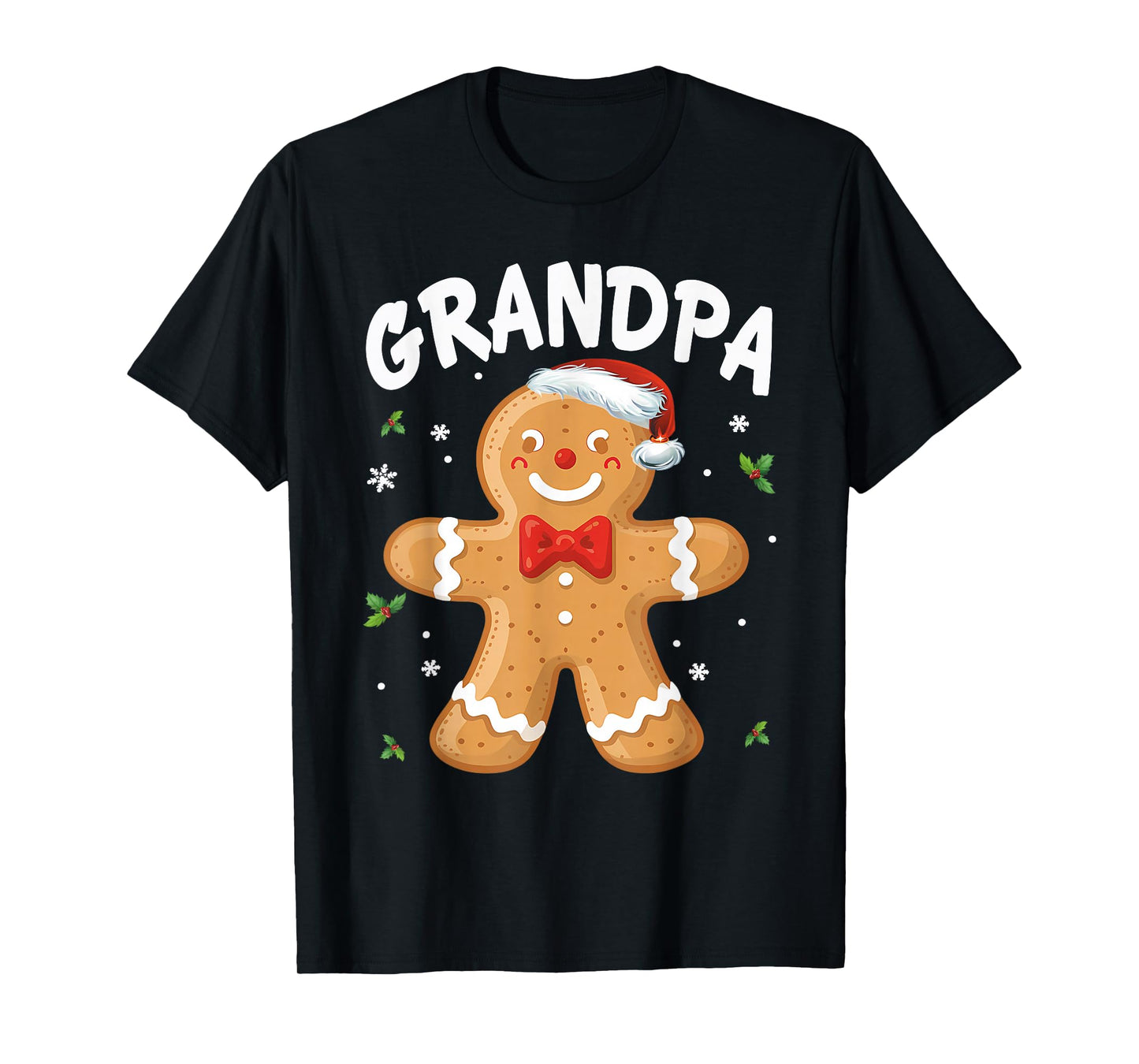 Grandpa Gingerbread Cookie Family Christmas Matching Holiday T-Shirt