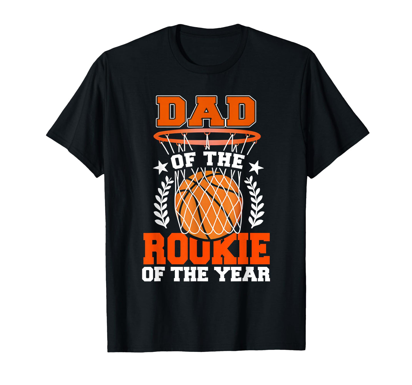 Dad of Rookie 1st Basketball Bday Theme Matching T-Shirt
