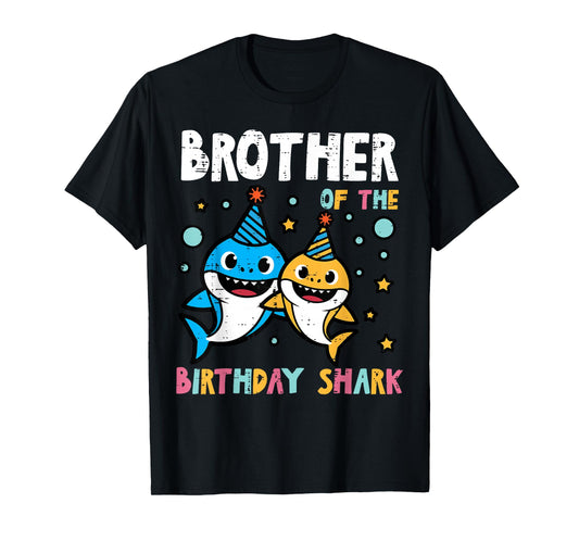 Brother of Birthday Shark Party Family Match Boys Kids Men T-Shirt