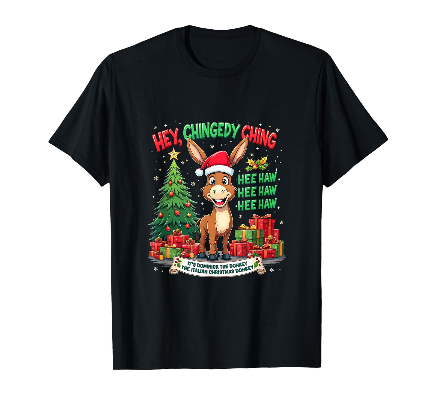 Christmas Cheer Mi Burrito Sabanero Mexican Dominick Donkey T-Shirt