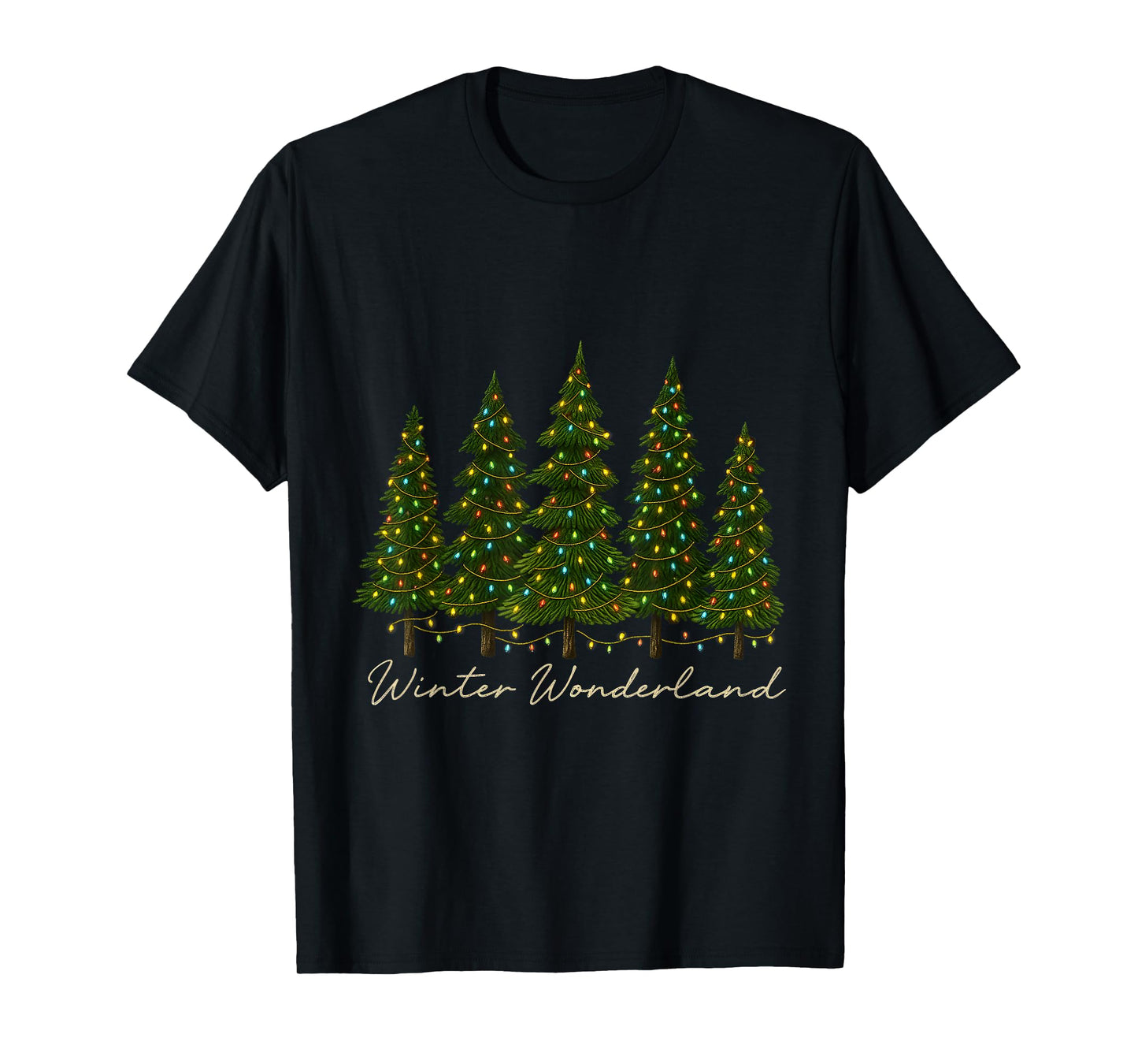 Winter Wonderland Christmas Tree Lights T-Shirt