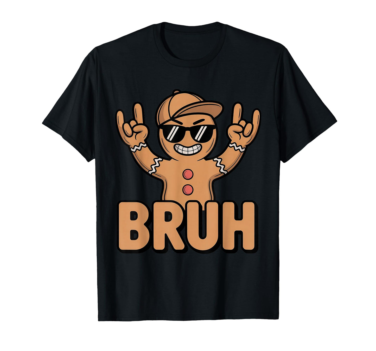 Gingerbread Rock Bruh Funny Saying Meme Boys Men Christmas T-Shirt