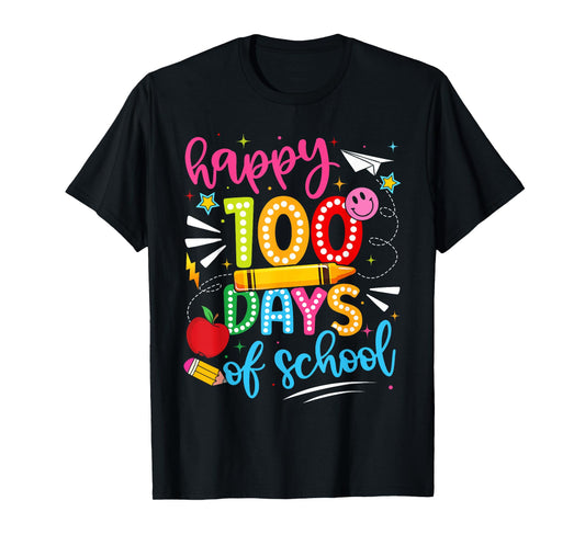 100th Day of School Happy 100 Days Teachers Boy Girl Kid T-Shirt