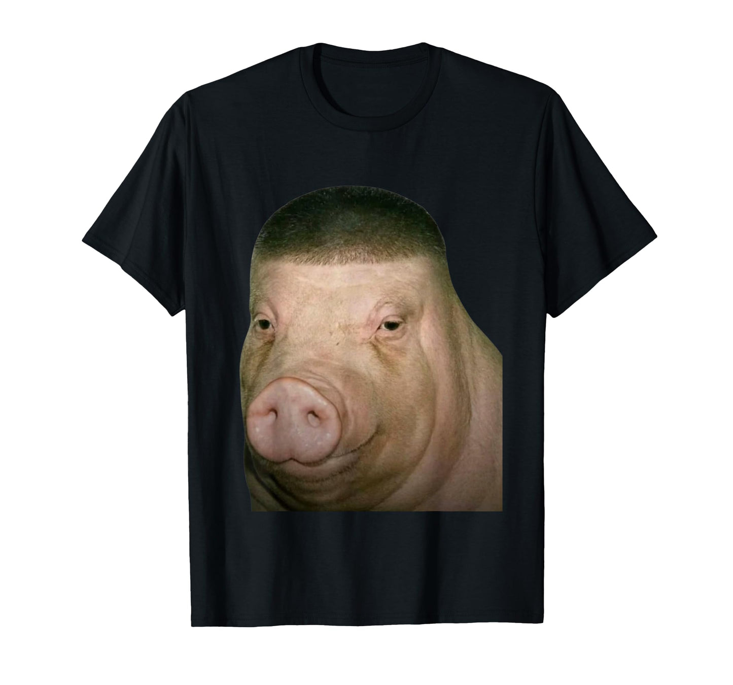 Pig Wig Funny John Pork Fade Haircut Design T-Shirt