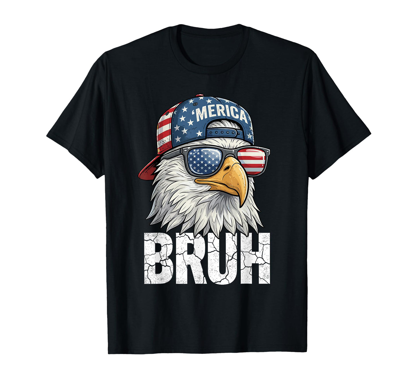 Bruh Merica Bald Eagle 4th of July USA American Freedom Cool T-Shirt