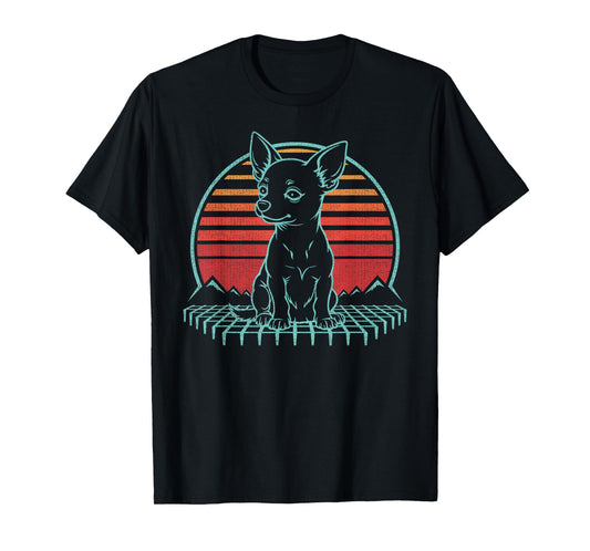Chihuahua Lover Dog Owner Retro Vintage 80s T-Shirt
