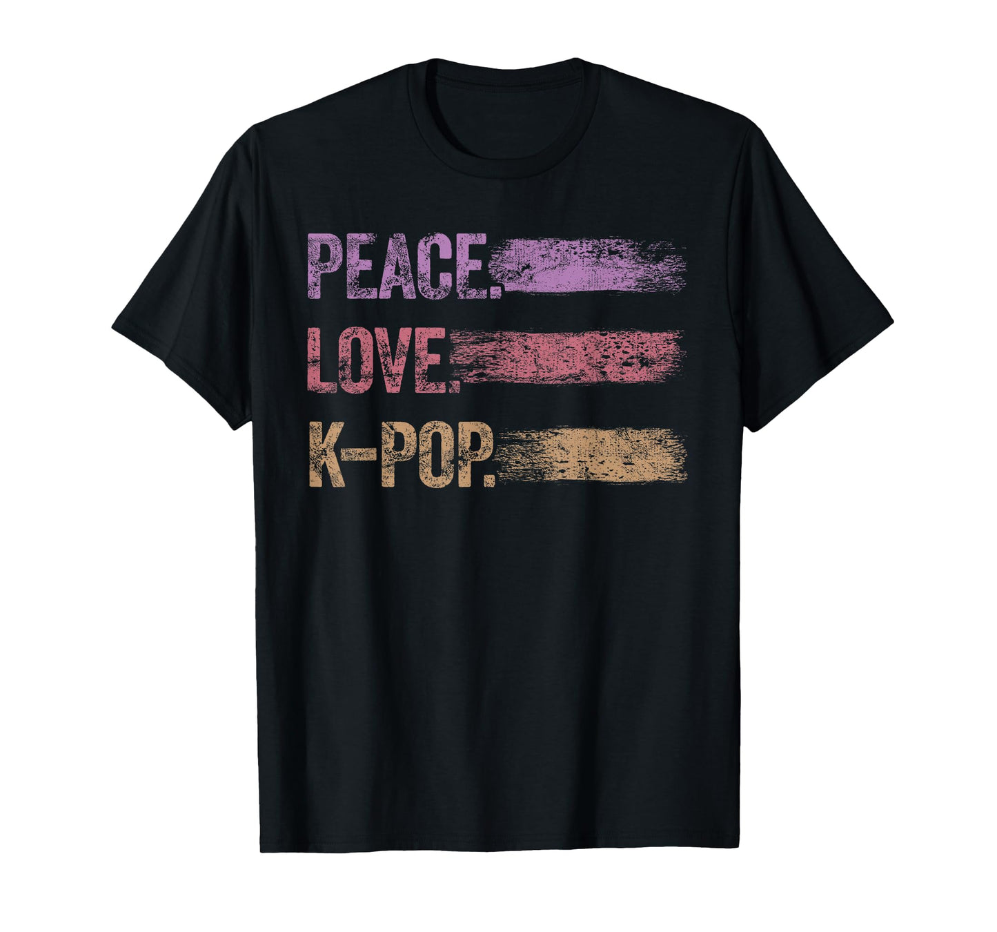 Retro Headset Kpop Peace Love K-Pop Heart K Pop Girl T-Shirt