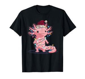 Funny Axolotl Christmas Graphics Animal Lights Lover T-Shirt