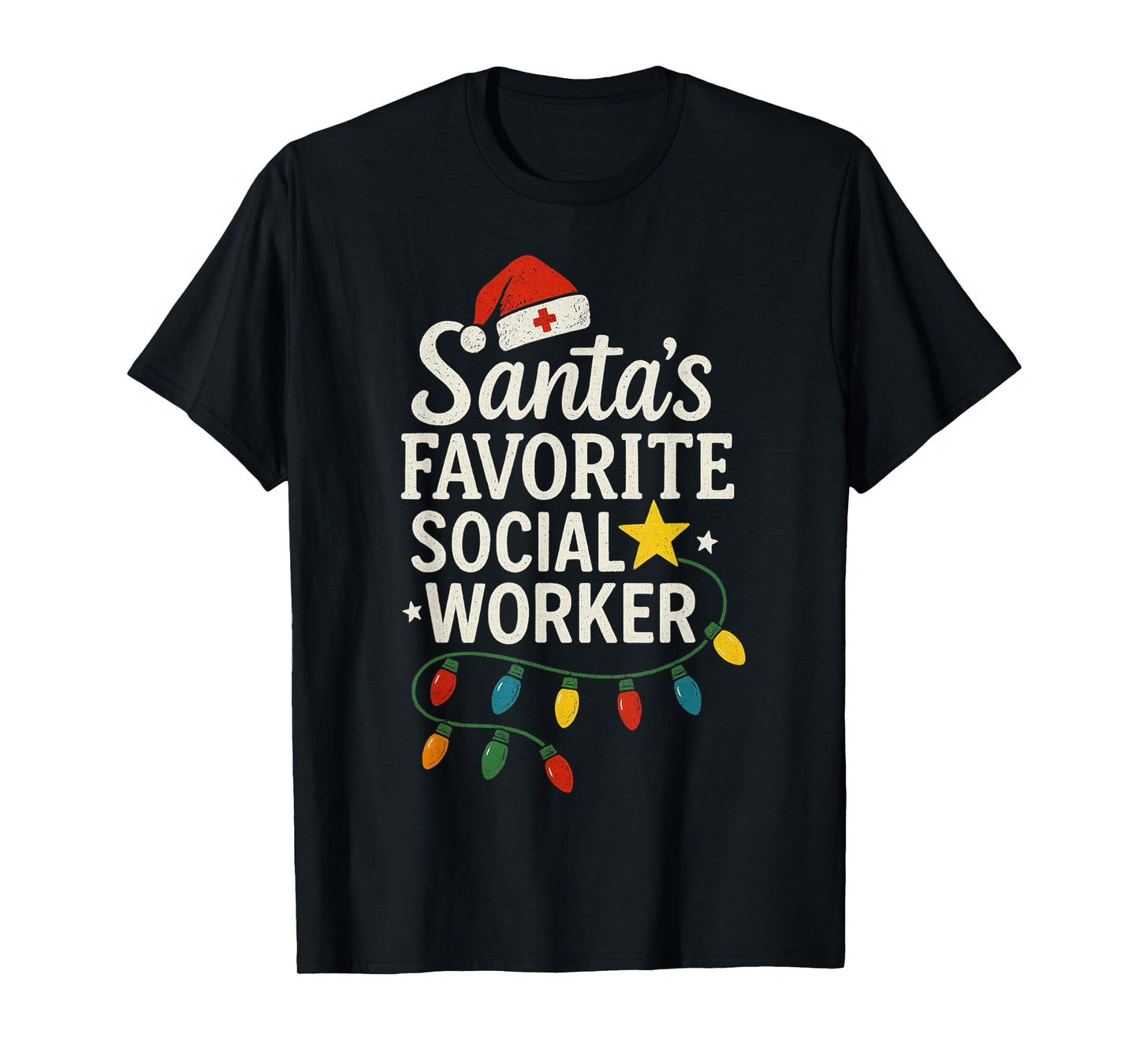Santa's Favorite Social Worker Christmas Medical Social Work T-Shirt