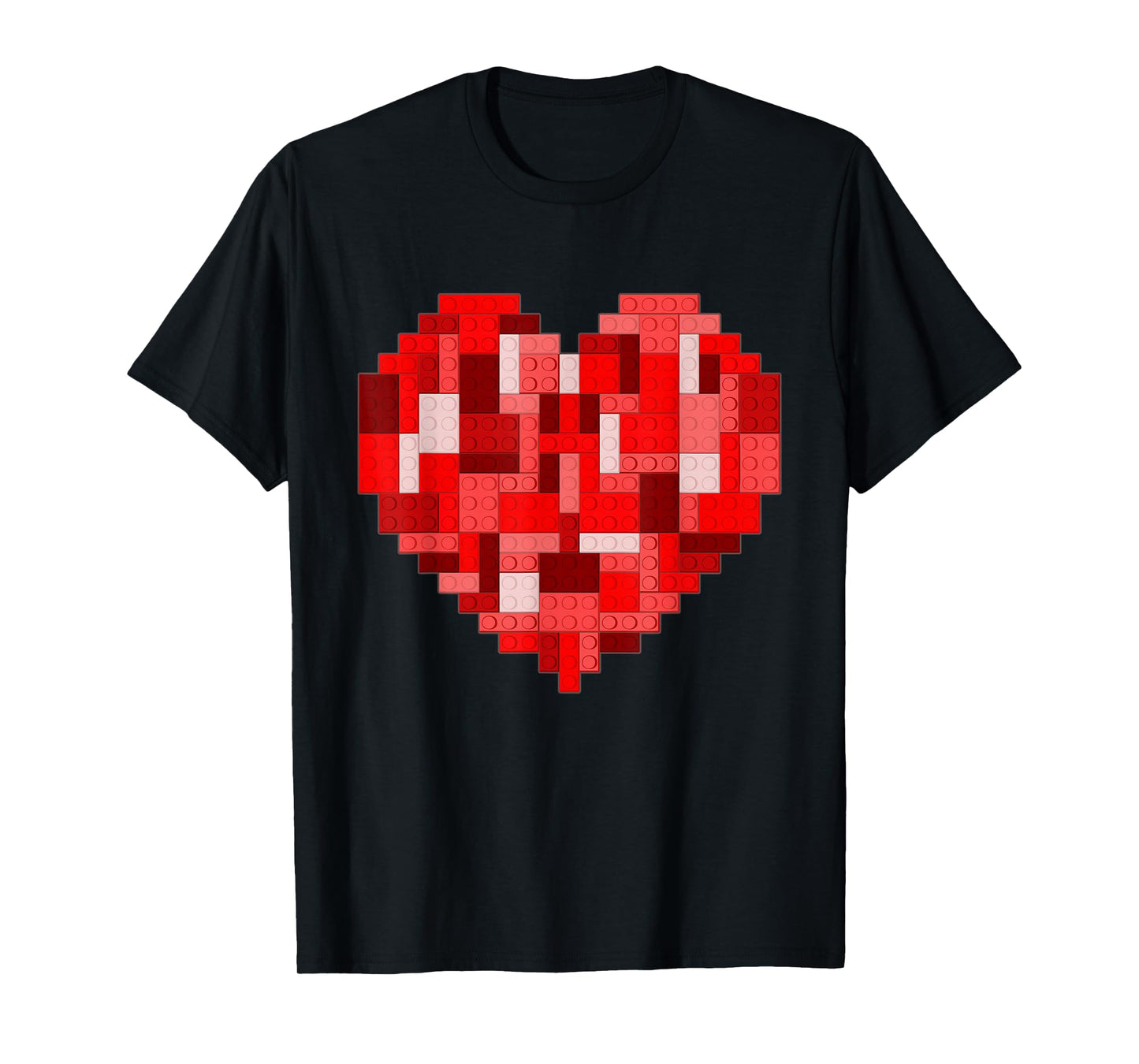 Valentines Day Heart Building Bricks Blocks Boys Kid Toddler T-Shirt