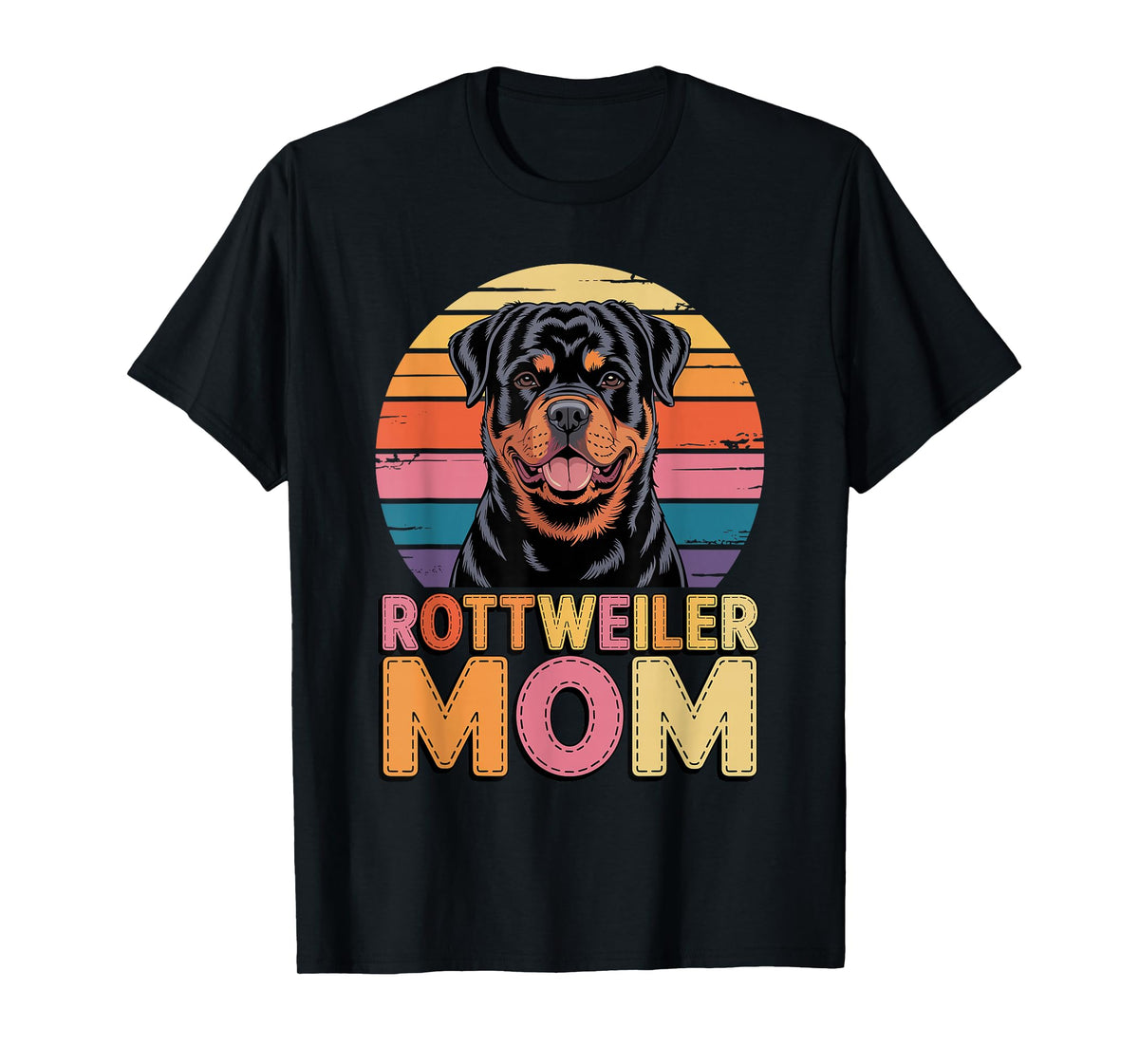Retro Rottweiler Mom Rottweilers Rottie T-Shirt