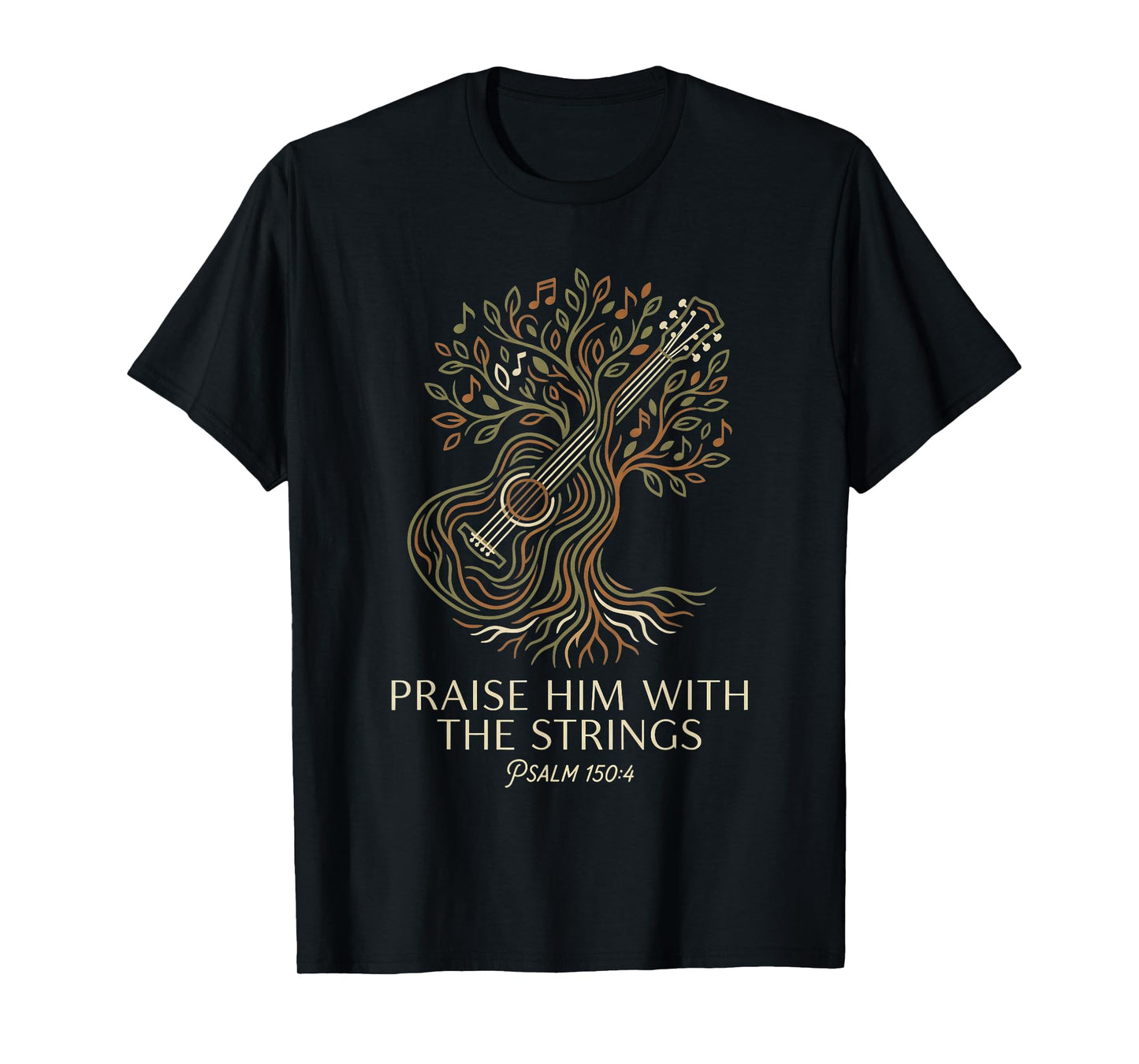 Christian Guitarist Praise Him with The Strings T-Shirt