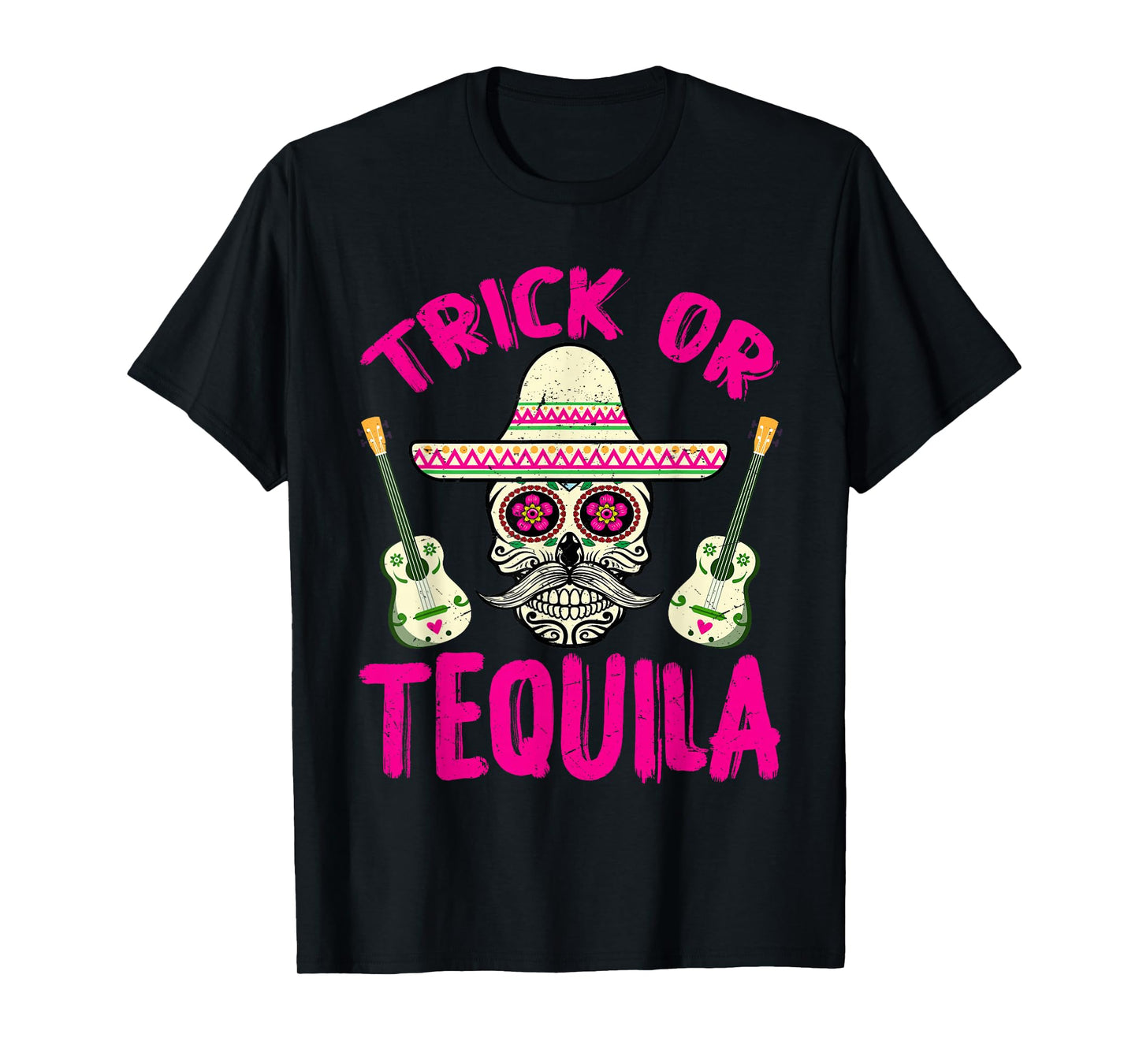 Trick or Tequila Bartender Men Women Funny Halloween Costume T-Shirt
