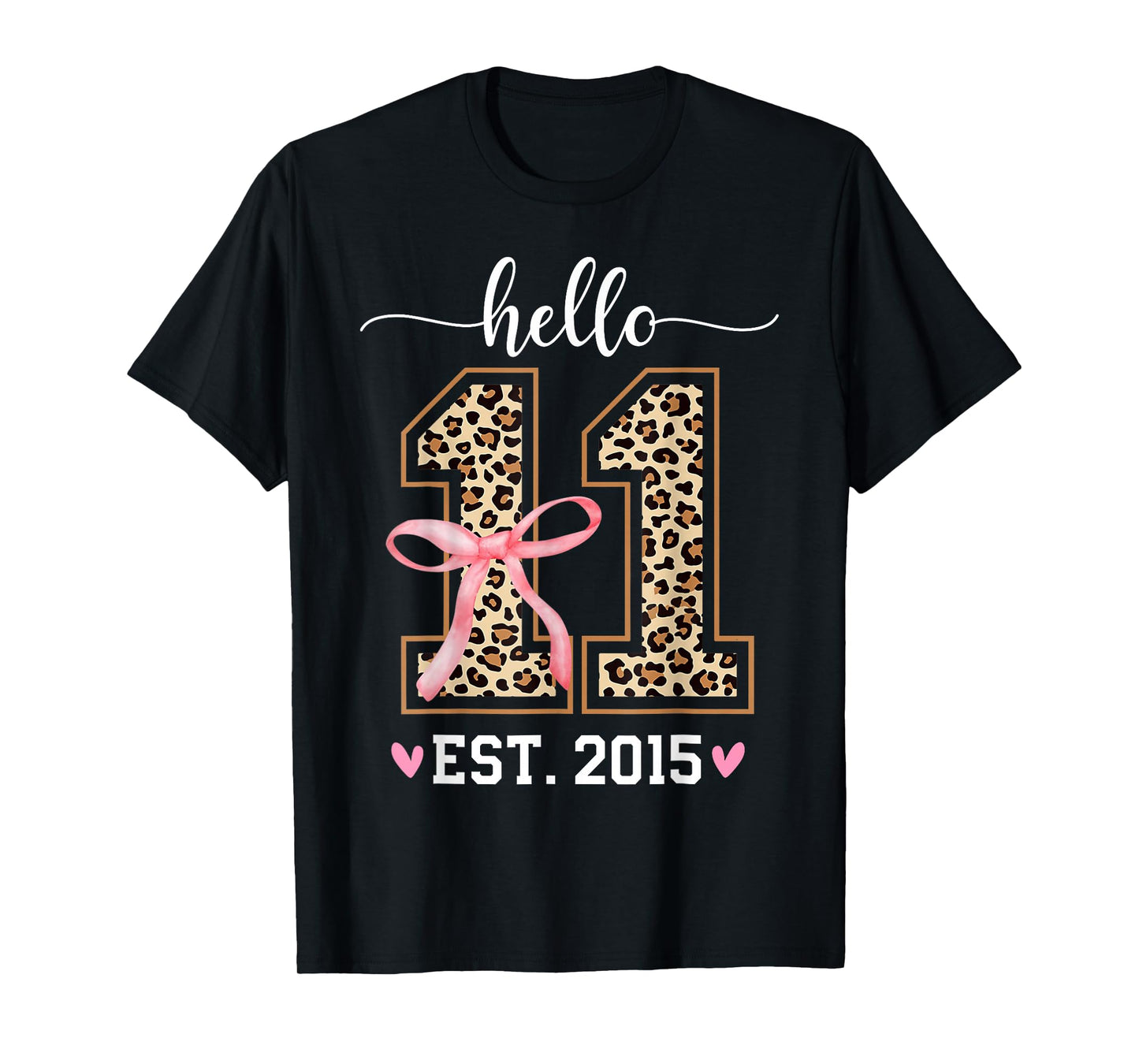 Coquette Bow 11th Birthday Girl T-Shirt