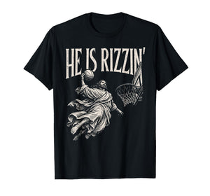 He is Rizzin Christian Religious Boys Kids Men Teens Easter T-Shirt