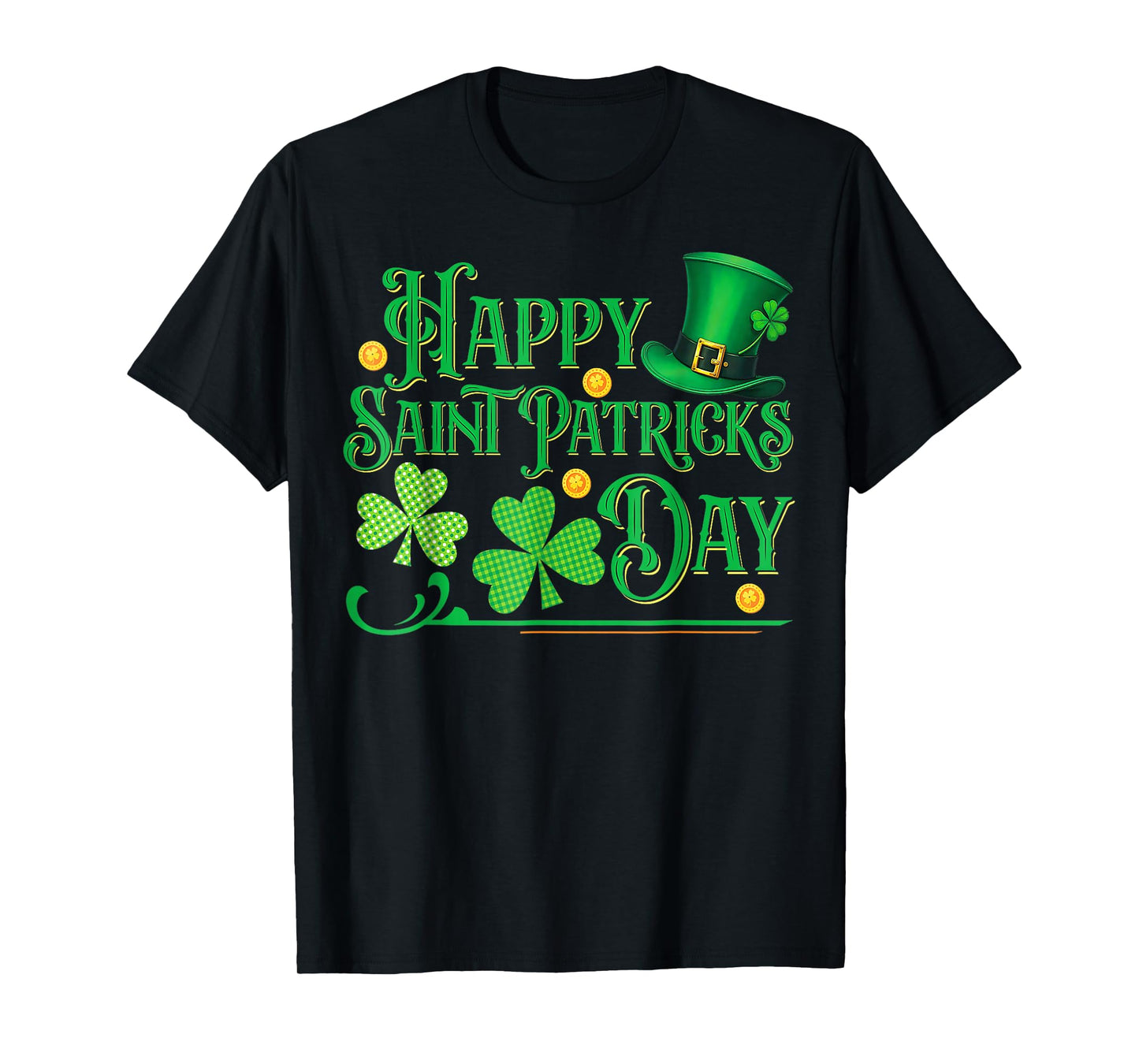 St Patricks Shamrock Happy Saint Patricks Day Men Dad Kids T-Shirt