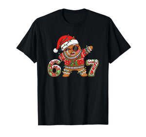 Funny 67 Gingerbread Six Seven Ice Cream Drip Christmas Meme T-Shirt