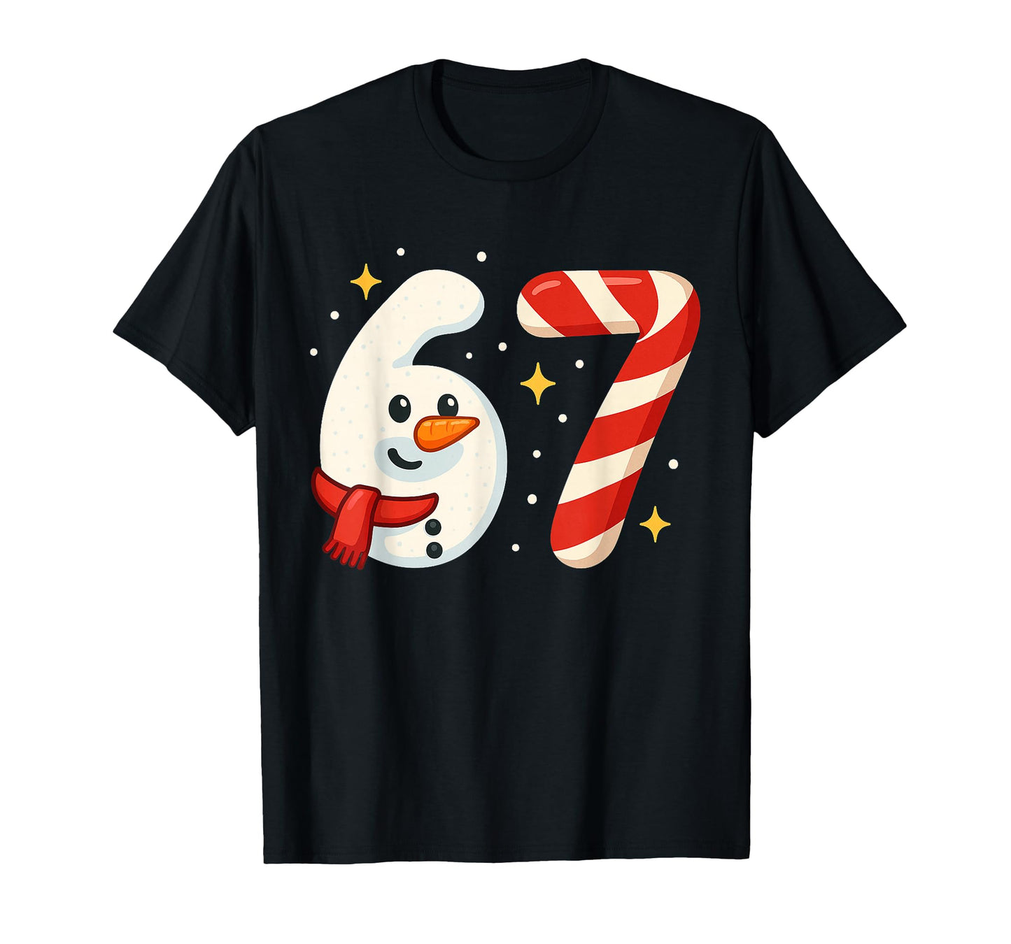 6 7 Meme Christmas Shirt 67 Six Seven Snowman Boy Girls Kids T-Shirt