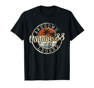 Vintage 1988 38yr 38th Birthday Gifts for Men 38 Years Old T-Shirt