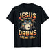 Jesus is My Rock Drums are My Roll Music Lovers Faith T-Shirt
