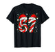 Christmas 67 Candy Cane Six Seven Meme Lights Santa Hat Xmas T-Shirt