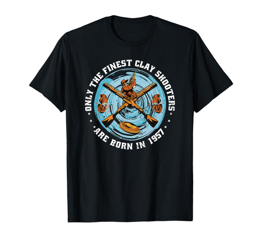 Clay Shooters Vintage 1957 Birthday Clay-Pigeons Shooting T-Shirt