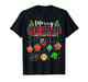 Merry Christmas Lights Dog Paw Red Plaid T-Shirt