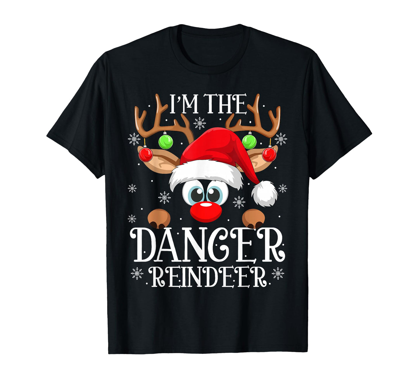 Dancer Reindeer Christmas Family Matching Funny Dancing Xmas T-Shirt