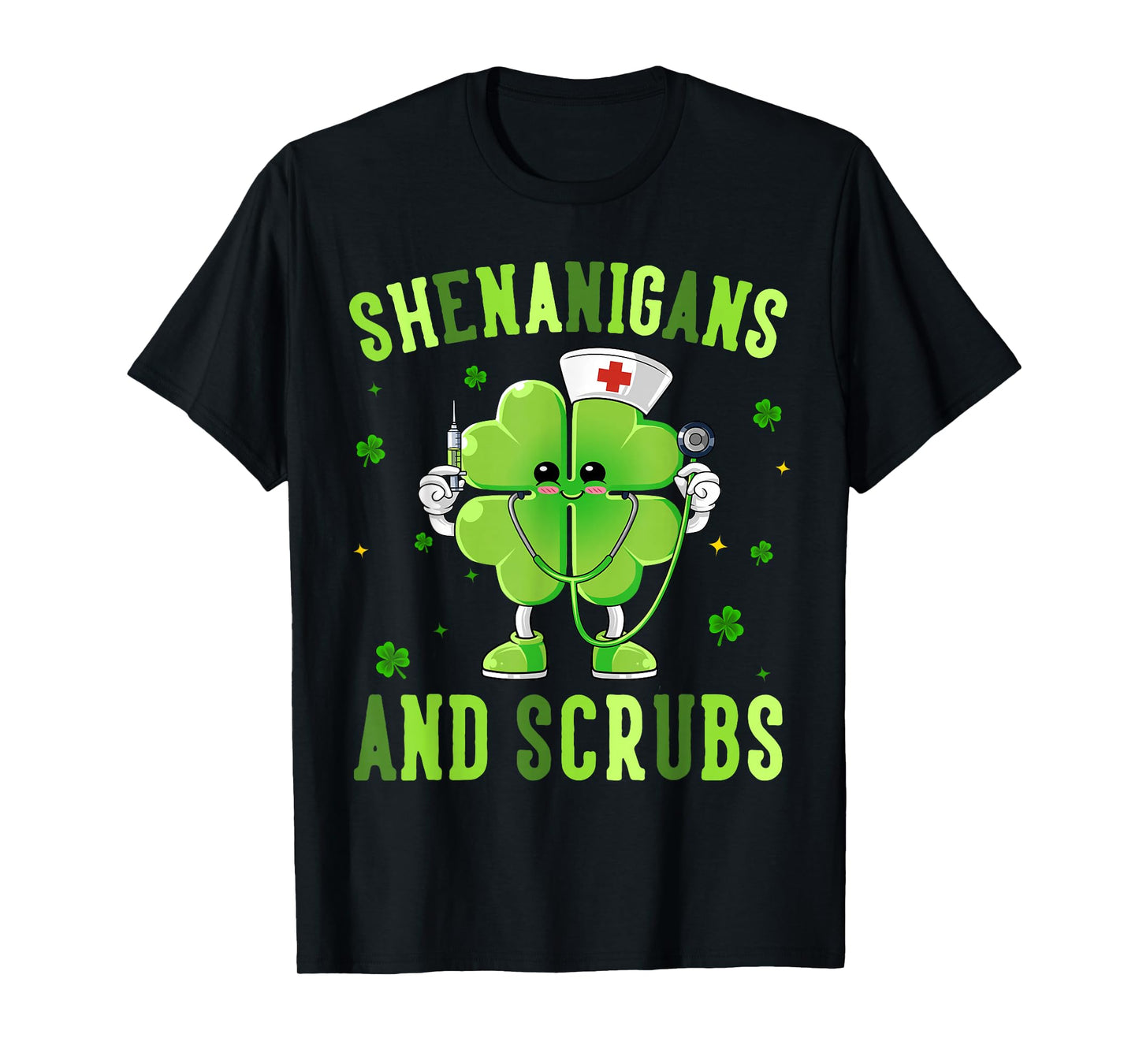Shenanigans and Scrub Saint Pattys Nurse St Patricks Day T-Shirt