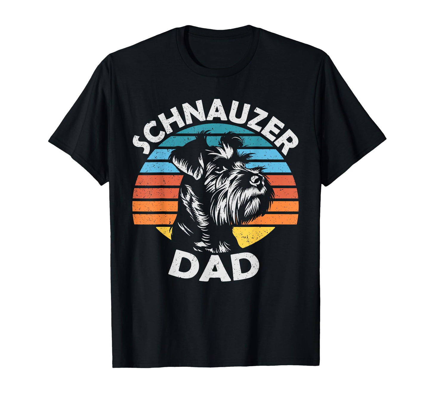 Schnauzer Dad Dog Pet Funny Father's Day Vintage T-Shirt