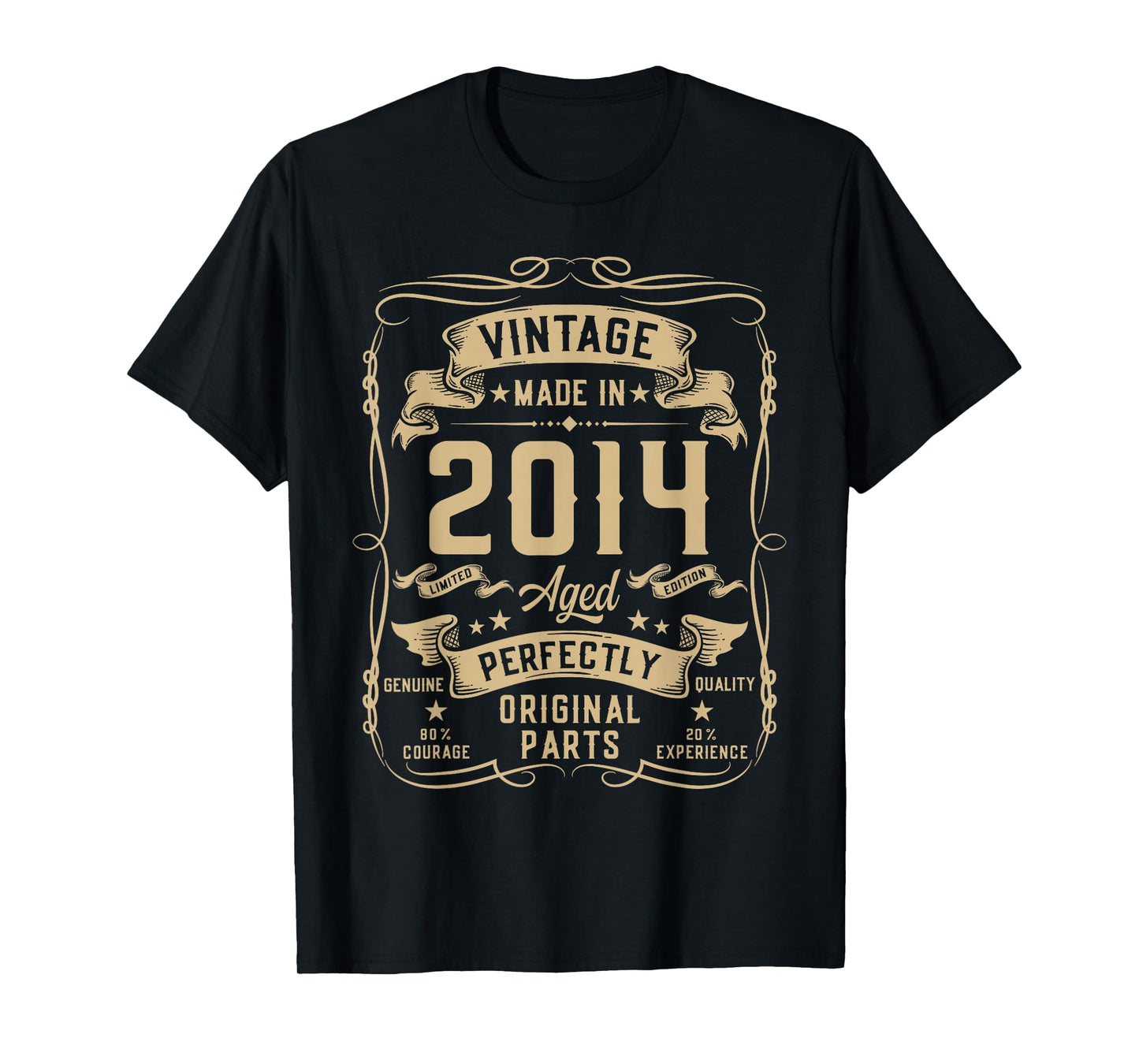 Vintage 2014 12yr 12th Birthday Gifts Boys Girls 12 Year Old T-Shirt