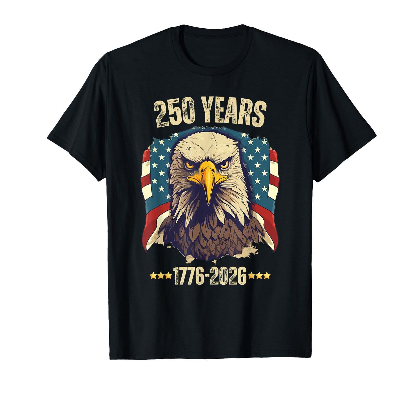 Vintage 250 Years 4th of July Liberty Eagle American Patriot T-Shirt